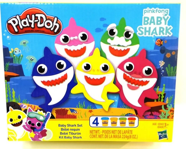 Игровой набор плей до для лепки Play-Doh " Акула ", 5 баночек с ...