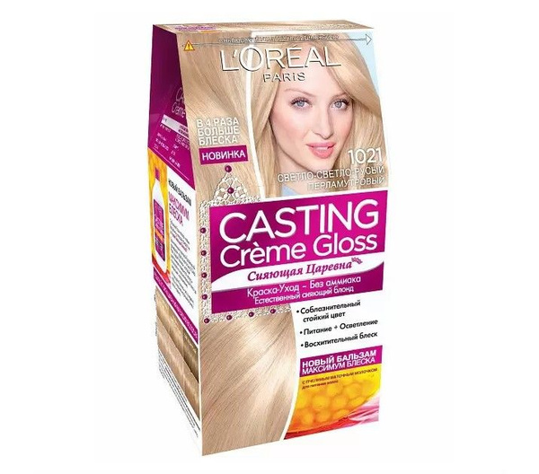 L'oreal Paris Крем-краска для волос Casting Creme Gloss, 1021, Cветло ...