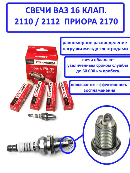 Свеча зажигания WEEN ween1223372 - купить по выгодным ценам в интернет ...
