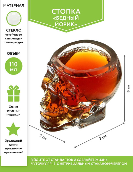 Стопка для коньяка, для водки Wector, 110 мл, Стекло, 1 шт купить по ...