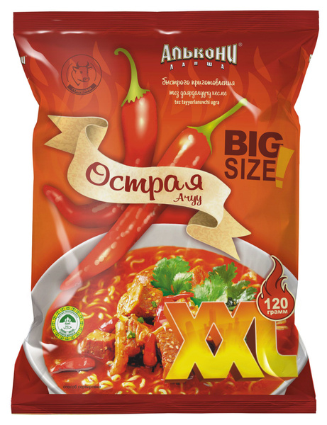 Лапша быстрого приготовления Алькони Говядина острая, 120 г - купить с ...