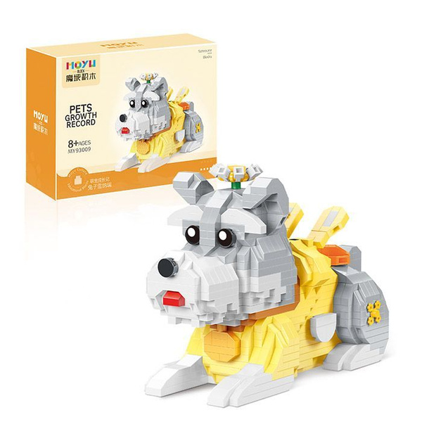 3D Конструктор собака MY93009 "Шнауцер в костюме" (946 дет.) MOYU ...