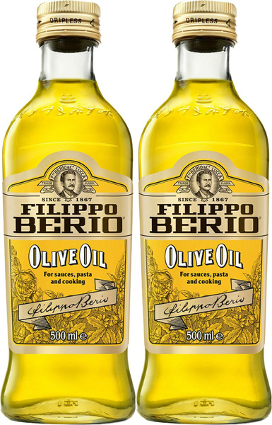 Масло оливковое Filippo Berio Pure, комплект: 2 упаковки по 500 мл ...