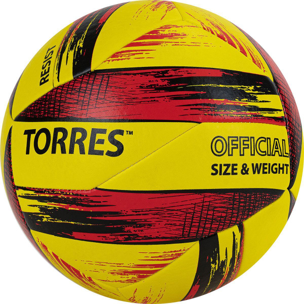 Мяч волейбольный TORRES V321305, 5 размер, черный, желтый купить по ...
