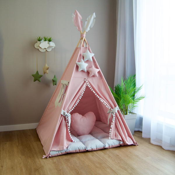 Вигвам детский с ковриком LiliKids Пудра - купить с доставкой по ...
