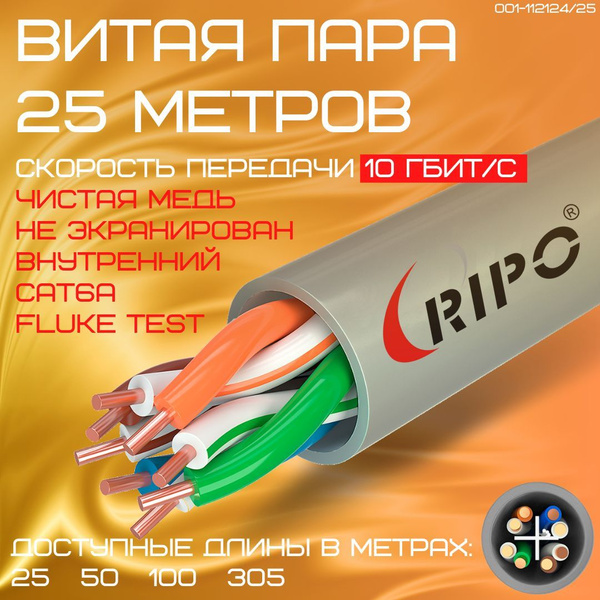 Кабель RJ-45 Ethernet Ripo 001-112124 - купить по низкой цене в ...