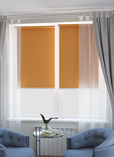 Рулонные шторы NIKAJAL SunComfort , размер 60х180 см, оранжевый купить ...