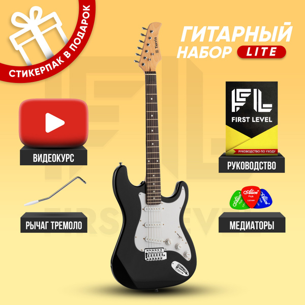 Электрогитара TERRIS TST-39 BK, стратокастер купить на OZON по низкой ...