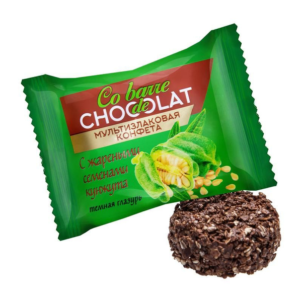 Конфеты Co barre de Chocolat мультизлаковые с кунжутом и темной ...