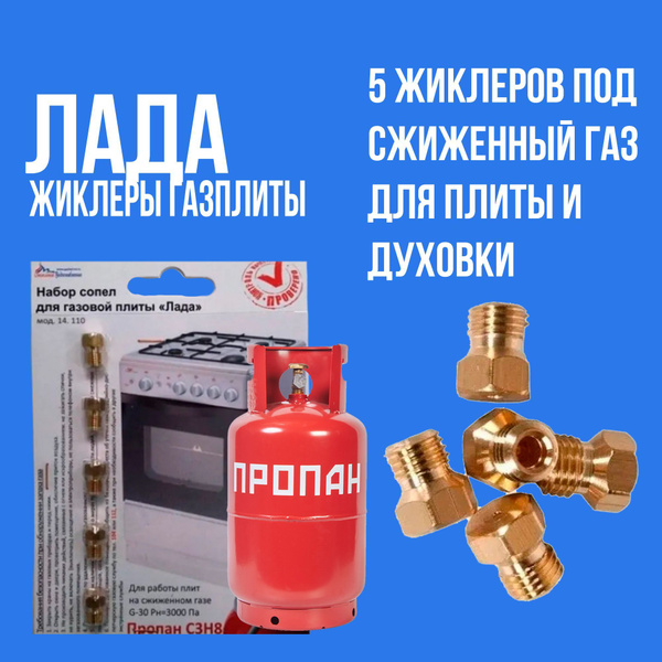 Жиклеры газовой плиты Лада для баллонного газа - купить с доставкой по ...