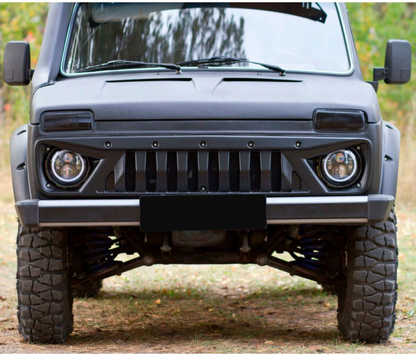 Решетка радиатора "Злая " (шагрень) Лада Нива / Нива Легенд / Нива ...