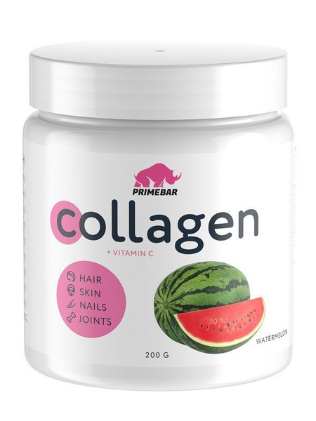 Коллаген порошок Prime Kraft Collagen, 200 гр, вкус: арбуз - купить с ...