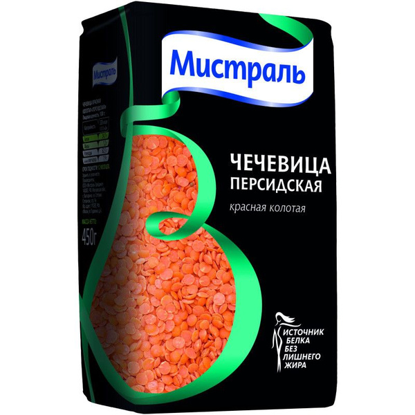 Чечевица Мистраль Персидская красная колотая, 450г - купить с доставкой ...