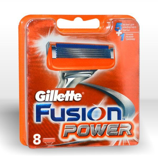 Сменные кассеты лезвия Gillette Fusion5 Power Насадки Джилет с 5 ...