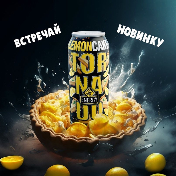 Энергетик ТОРНАДО Энерджи Лимонный Пирог/ Tornado energy Lemon Cake 0 ...
