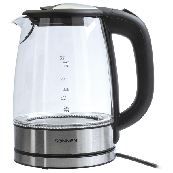 Купить электрический чайник Sonnen KT-1788, 1,7 л, 2200 Вт, стекло ...