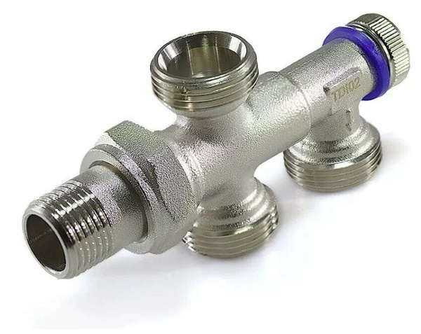 Узел для нижнего подключения радиатора TIM 1/2"х3/4" (для двухтрубных ...