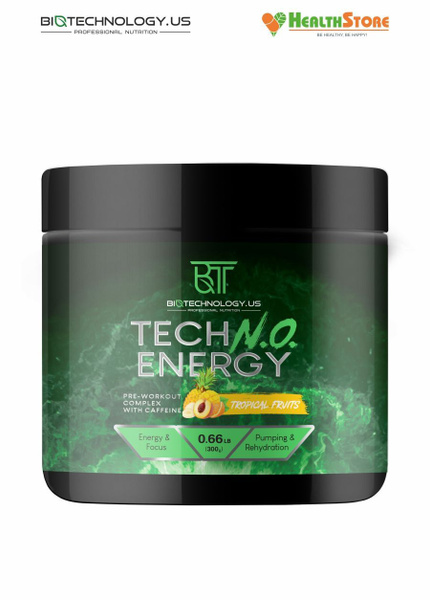Biotechnology.US Tech N.O. Energy 300г (тропические фрукты) Мощный ...