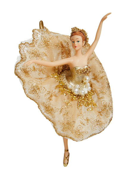 Елочное украшение "Балерина "Золушка" в золотом платье" Holiday ...