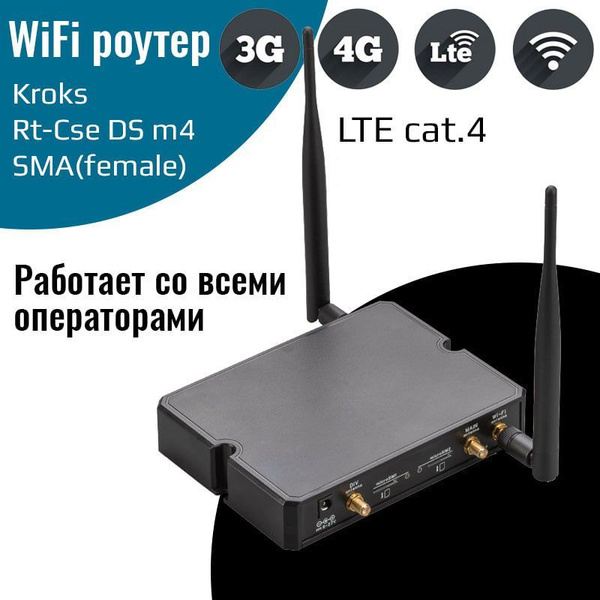 Роутер KROKS DS-m4, черно-серый, 2.4 ГГц купить по низкой цене с ...