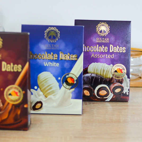 Финики с миндалем в шоколаде Chocolate Dates Assorted 100 гр