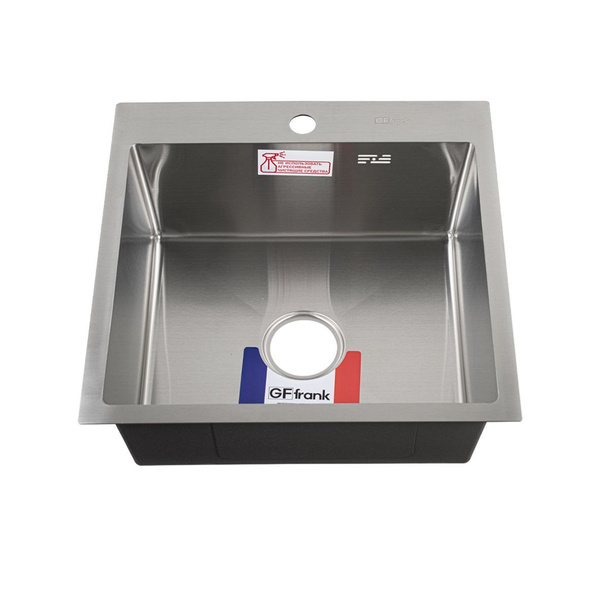 Мойка врезная из нержавеющей стали 50х50 см, глубина 20 см + большой ...