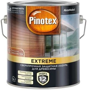 Лазурь для дерева "Пинотекс" Pinotex Extreme белая, 2,5 л полуматовая ...