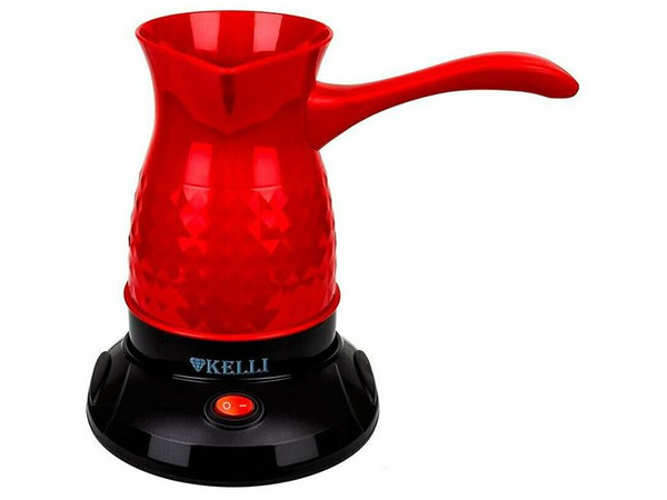 KELLI Турка электрическая KL-1394 600ml Red, черный, красный - купить с ...