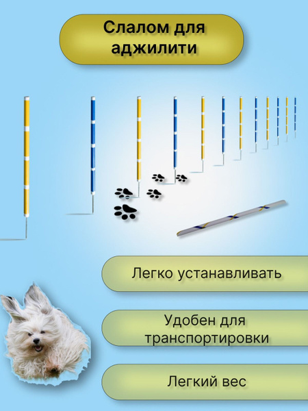 Слалом для аджилити (слалом для собак) - купить с доставкой по выгодным ...