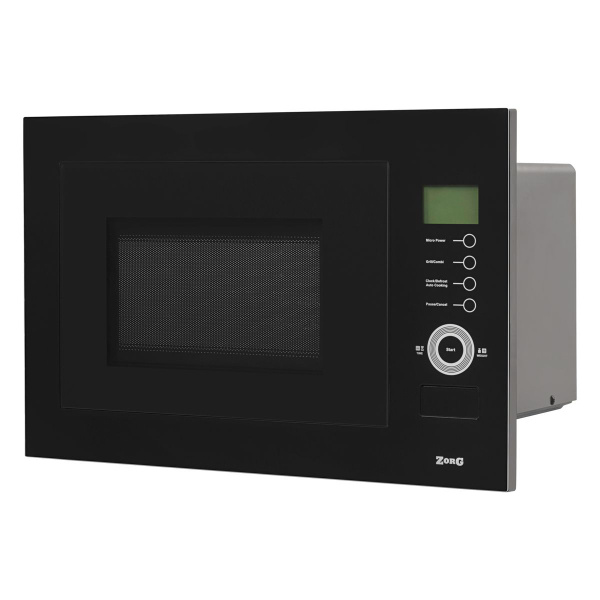 Встраиваемая микроволновая печь ZorG MW5 25BI S14G10 чёрная стекло ...