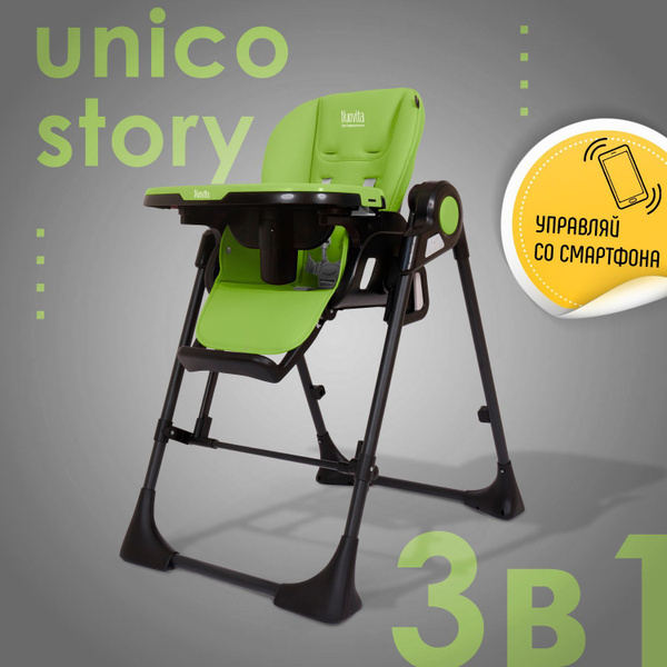 Детский стульчик для кормления 0+ Nuovita Unico Story трансформер 3 в 1 ...
