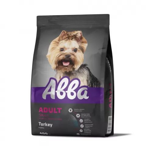 Aвва Premium Adult Сухой корм для собак мелких пород, индейка, 400 гр ...