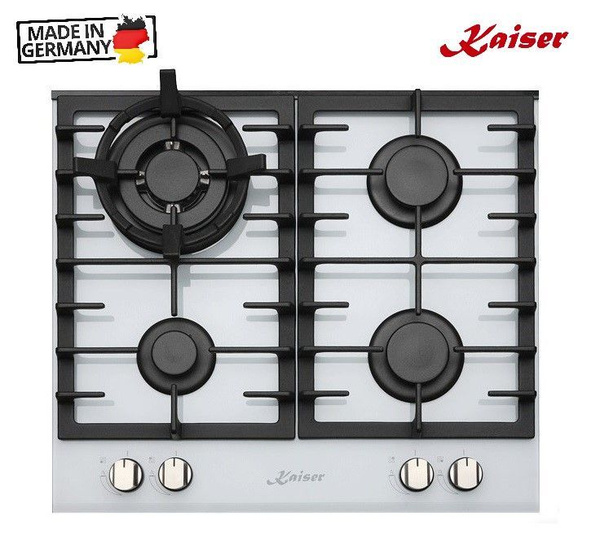Газовая варочная панель 58х51 см Kaiser White Glass KCG 6380 W Turbo ...