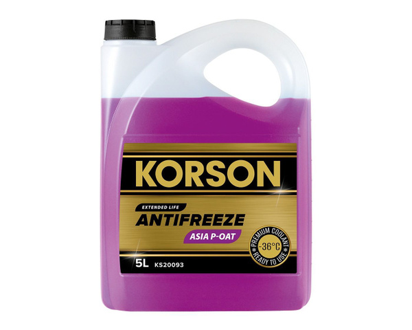Антифриз KORSON ASIA Р⁠-⁠ОАТ -36, Готовый раствор купить по выгодной ...