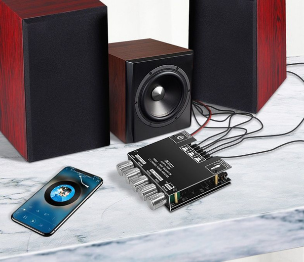 2.1 Стерео усилитель, вход: 3,5 jack AUX и Bluetooth 5.1, Выход ...