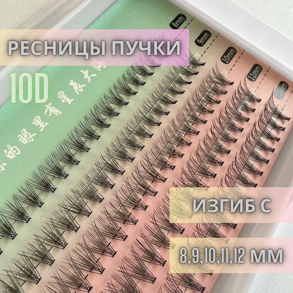 Накладные ресницы пучки для макияжа 10D MIX - купить с доставкой по ...