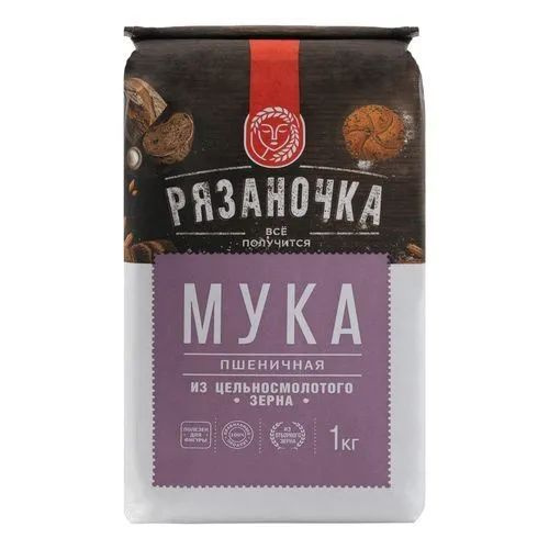Мука Рязаночка пшеничная из цельносмолотого зерна 1 кг - купить с ...