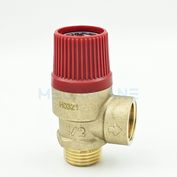 Предохранительный мембранный клапан 6 бар, 1/2" вн./нар.,TIM BL22MF-K-6 ...