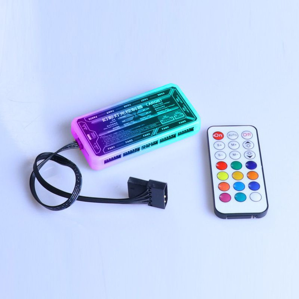 Контроллер для вентиляторов 6-pin RGB с пультом - купить кулер по ...