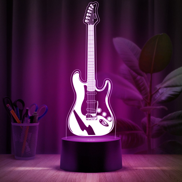 Купить Ночник - Гитара / подарок парню, музыканту, гитаристу на день ...