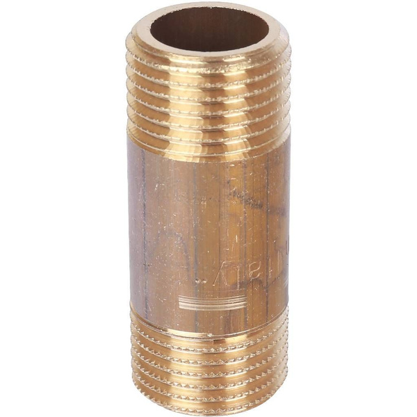 Удлинитель латунный НН 1/2"x50 2 шт сантехнический для труб ФУМ лента ...