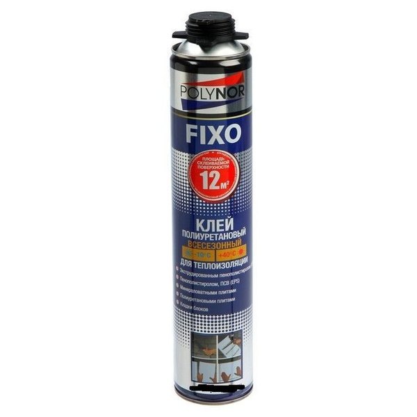 Клей полиуретановый POLYNOR FIXO, для теплоизоляции, 1000 мл - купить с ...