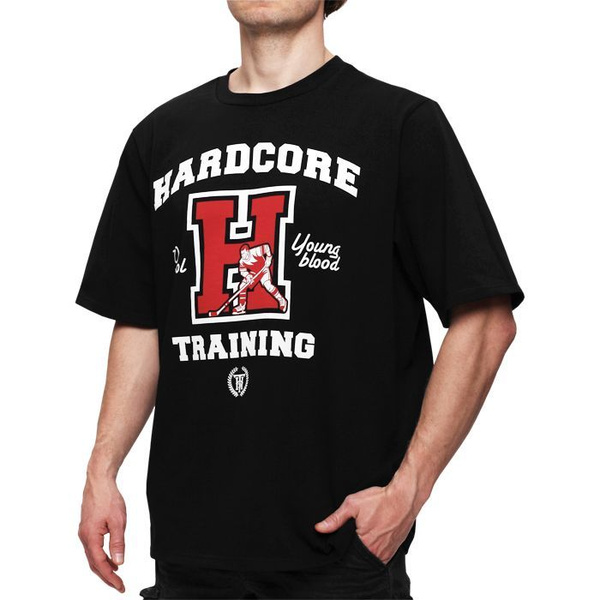 Футболка Hardcore Training, размер 56, 54, цвет черный, 100% хлопок ...