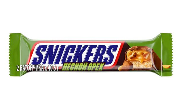 Snickers шоколадный батончик 160г