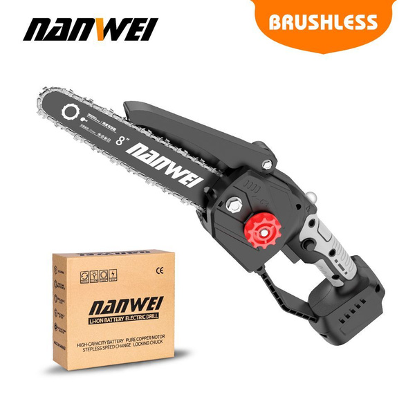 Электрические цепные пилы NANWEI 8" бесщеточная/21В/автоматическая ...