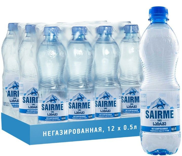 Родниковая вода из Грузии "Саирме" негазированная 0.5 л/12 шт - купить ...