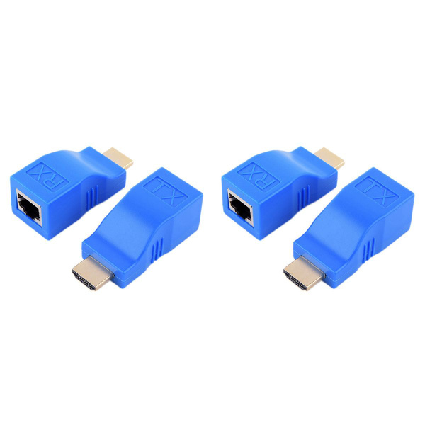 2X удлинитель 1080P порты RJ45 Расширение сети LAN до 30 м через CAT5E ...