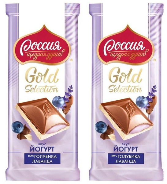 Россия-Щедрая душа! Молочный и белый шоколад Gold Selection, начинка с ...