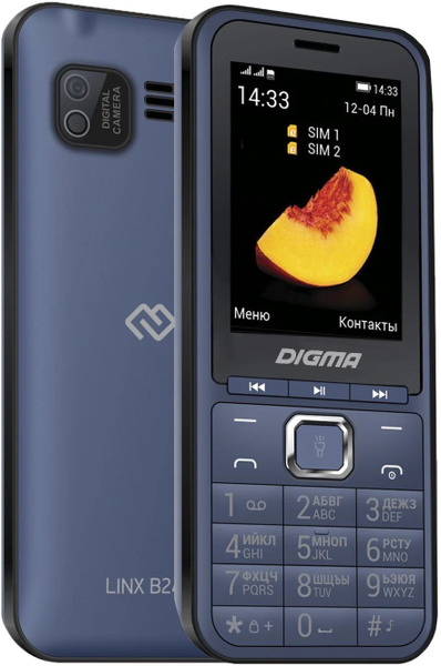 Мобильный телефон Digma LINX B241, темно-синий - купить по выгодной ...