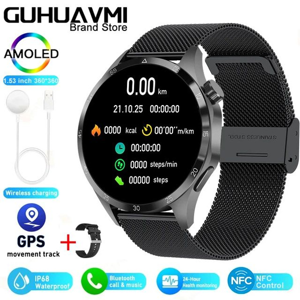 Купить смарт-часы GUHUAVMI GT4 PLUS, экран 1.53" - купить по низким ...